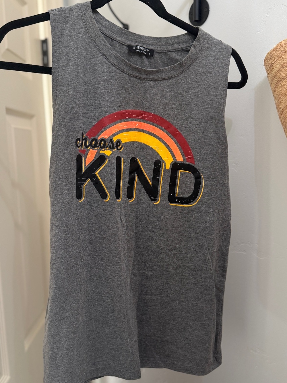 Women’s "Choose Kind" Gray Graphic Tank